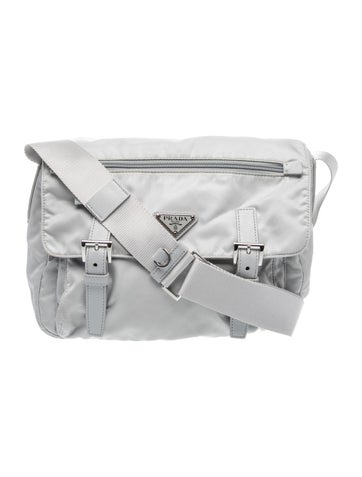 Prada Enameled Metal Triangle Shoulder Bag