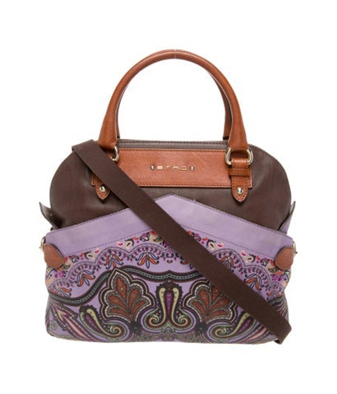 Etro Leather Top Handle Bag