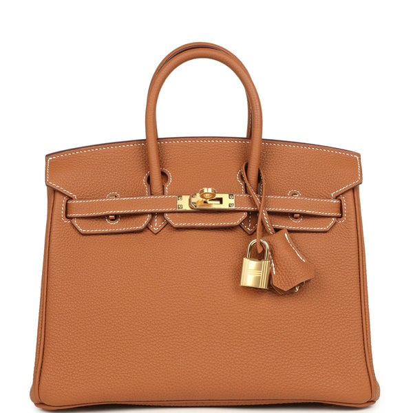 Hermes Pre-owned Hermes Birkin 25 Gold Togo Gold Hardware