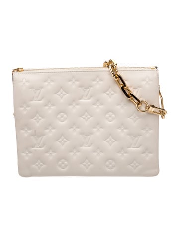 LV Monogram Pre-Owned Coussin Bag Monogram Embossed Lambskin PM