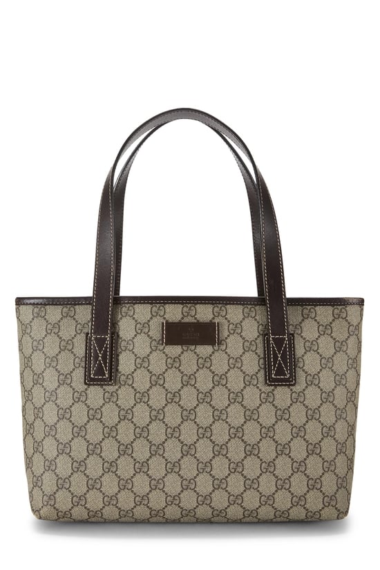 Brown GG Supreme Canvas Tote Small