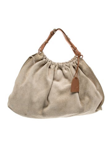 Suede Top Handle Bag Vintage