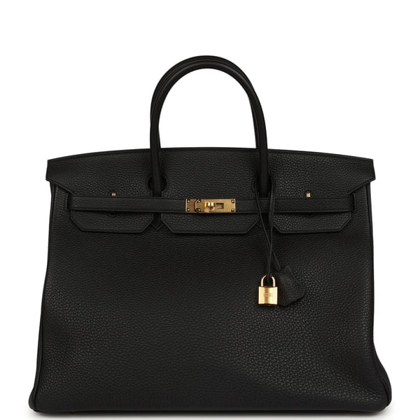 Hermes Hermes Birkin 40 Black Togo Gold Hardware