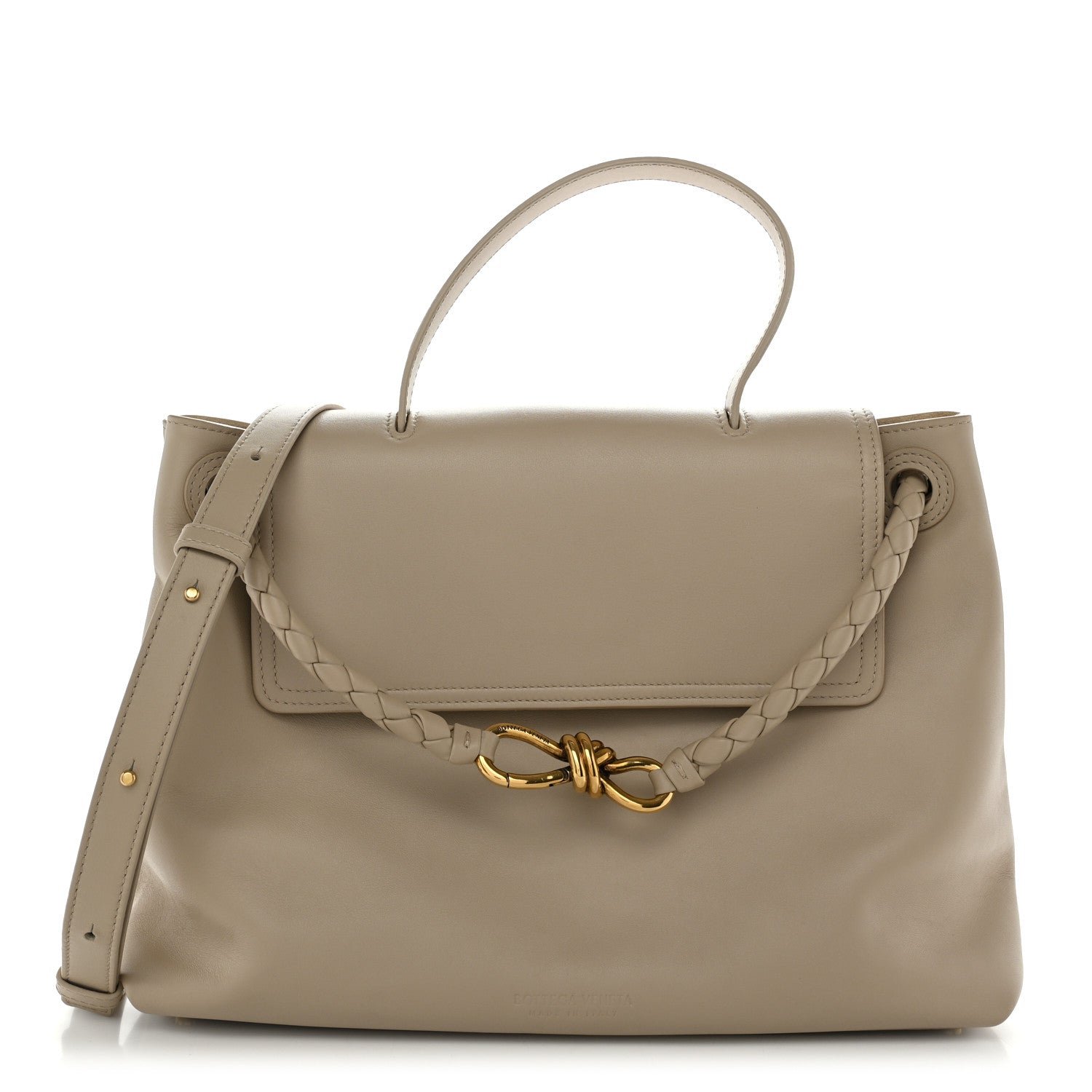 Bottega Veneta Silky Calfskin Medium Ciao Ciao Ecru