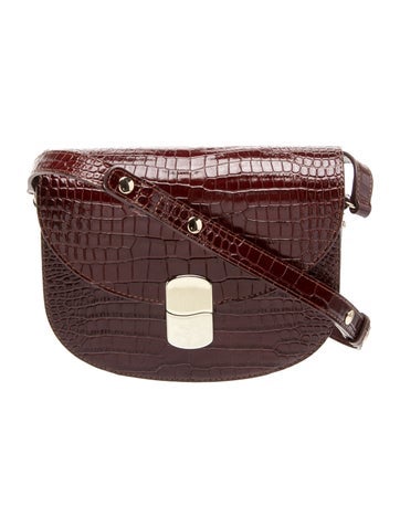 Embossed Leather Crossbody Bag