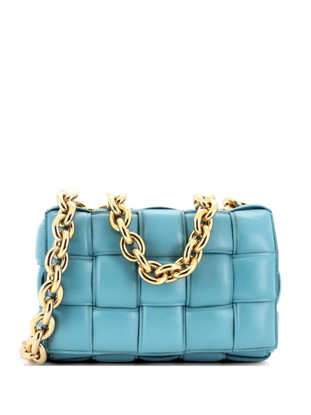 Cassette Chain Padded Maxi Intrecciato Leather crossbody bag