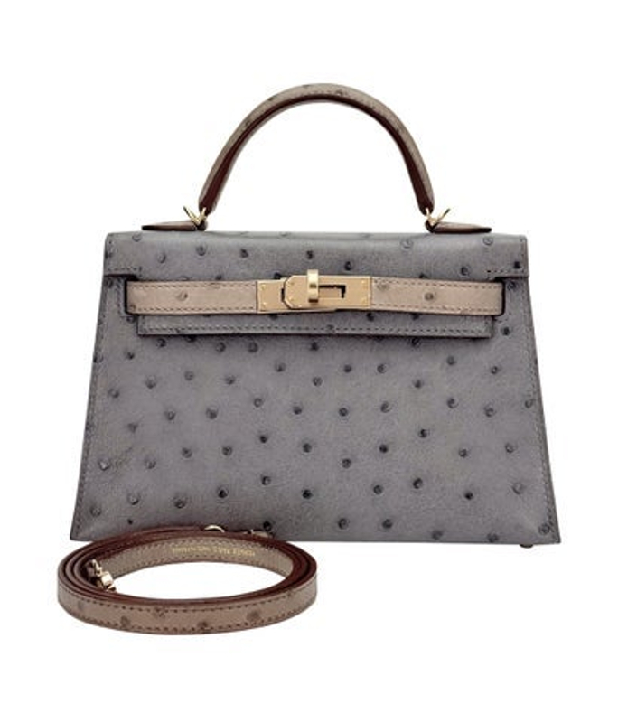 Hermes Ostrich Special Order Mini Kelly 2023