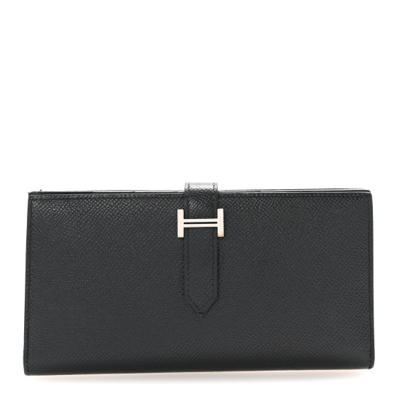 Hermes Epsom Bearn Gusset Wallet Black