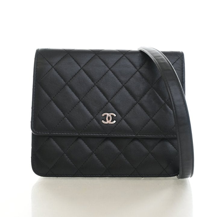 Chanel Lambskin Square Wallet On Chain (WOC)