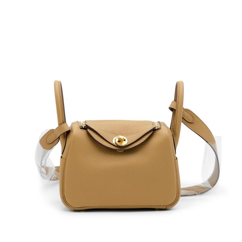 Hermes Biscuit Clemence Mini Lindy II Gold Hardware, 2025