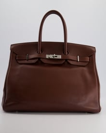 Hermes Hermès Birkin Bag 35cm in Havane Swift Leather with Palladium Hardware