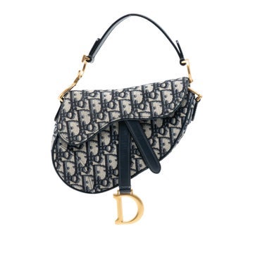 Mini Oblique Canvas Saddle Bag
