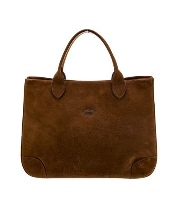 Longchamp Suede Top Handle Bag