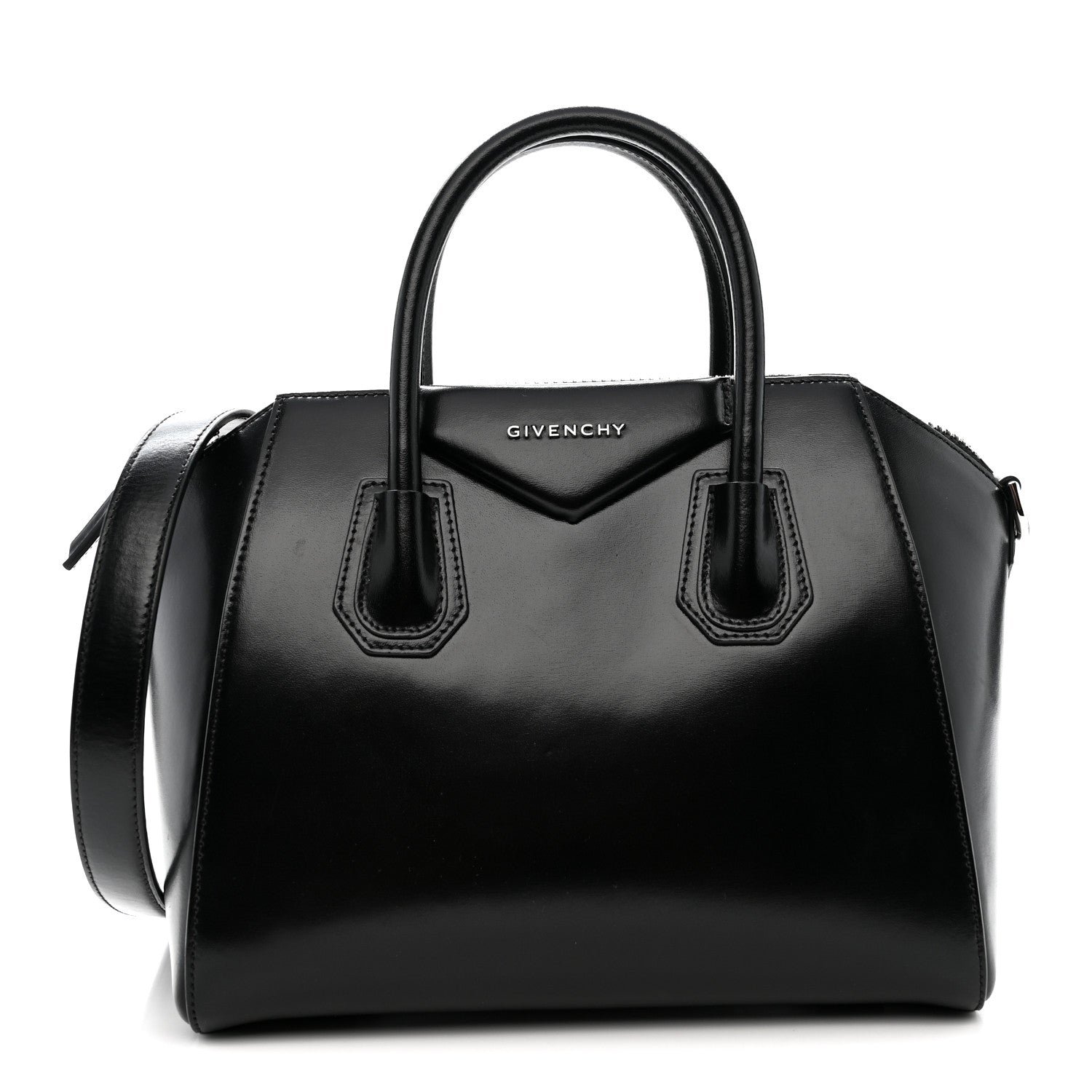 Givenchy Shiny Lord Calfskin Medium Antigona Black