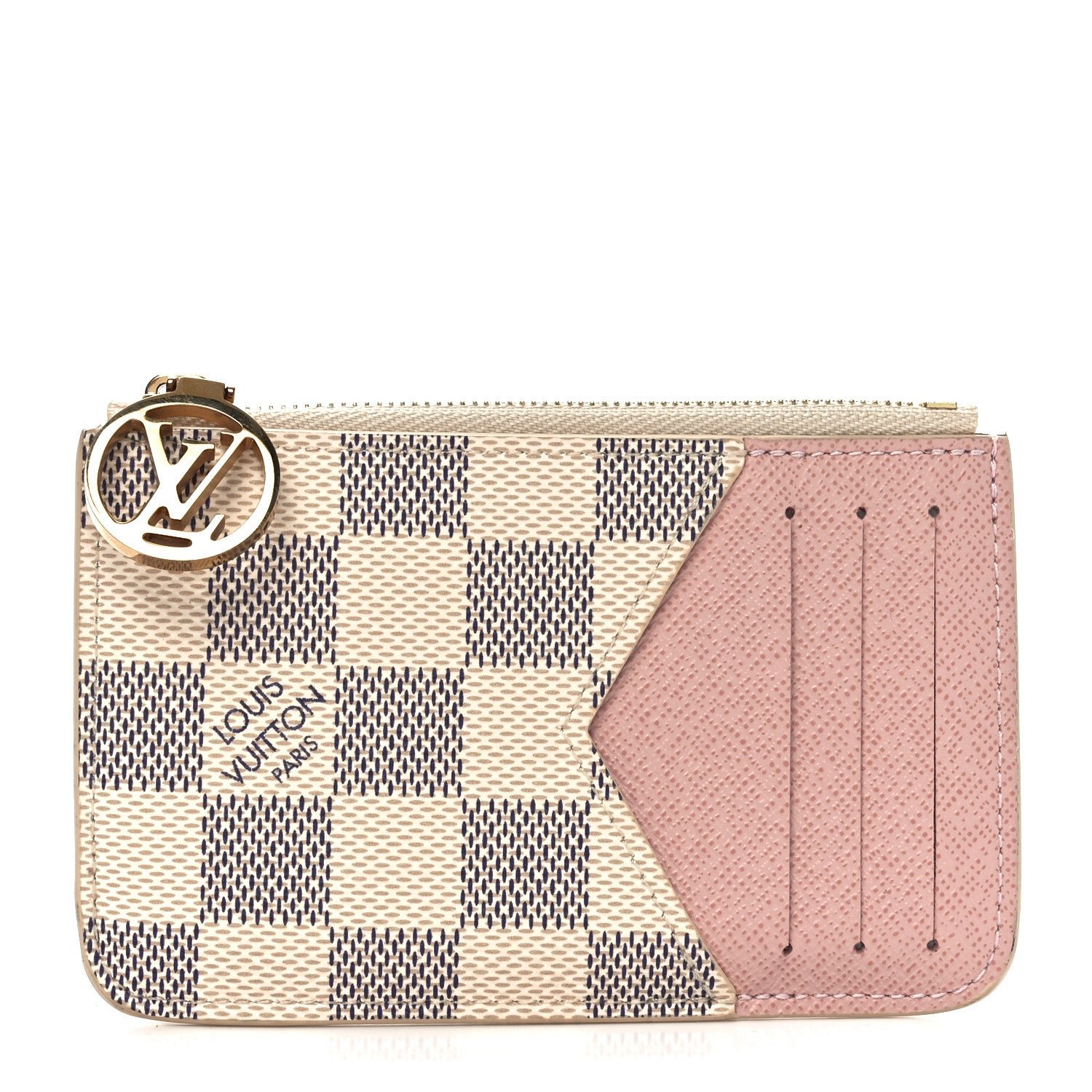 Louis Vuitton Damier Azur Zipped Romy Card Holder  Rose Ballerine
