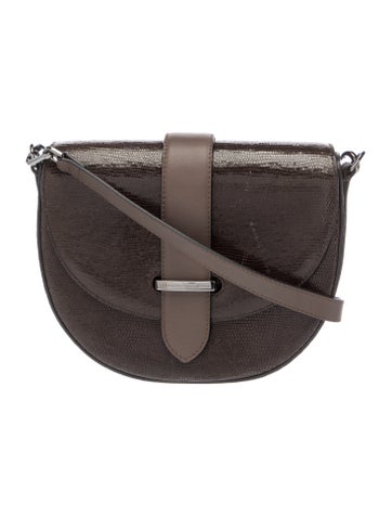 Embossed Leather Crossbody Bag