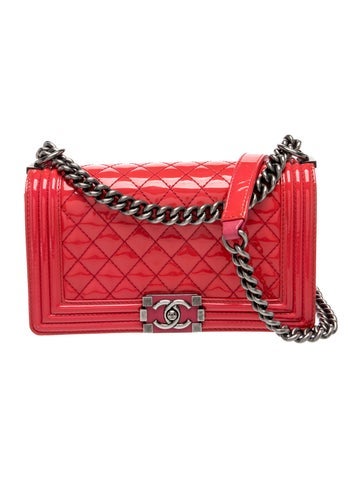 Medium Patent Enamel Boy Bag
