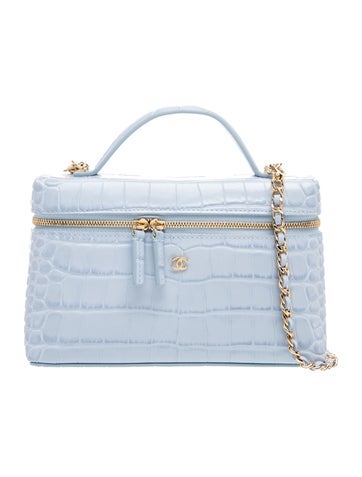 2026 Crocodile Embossed Vanity Case w/ Chain w/Tags