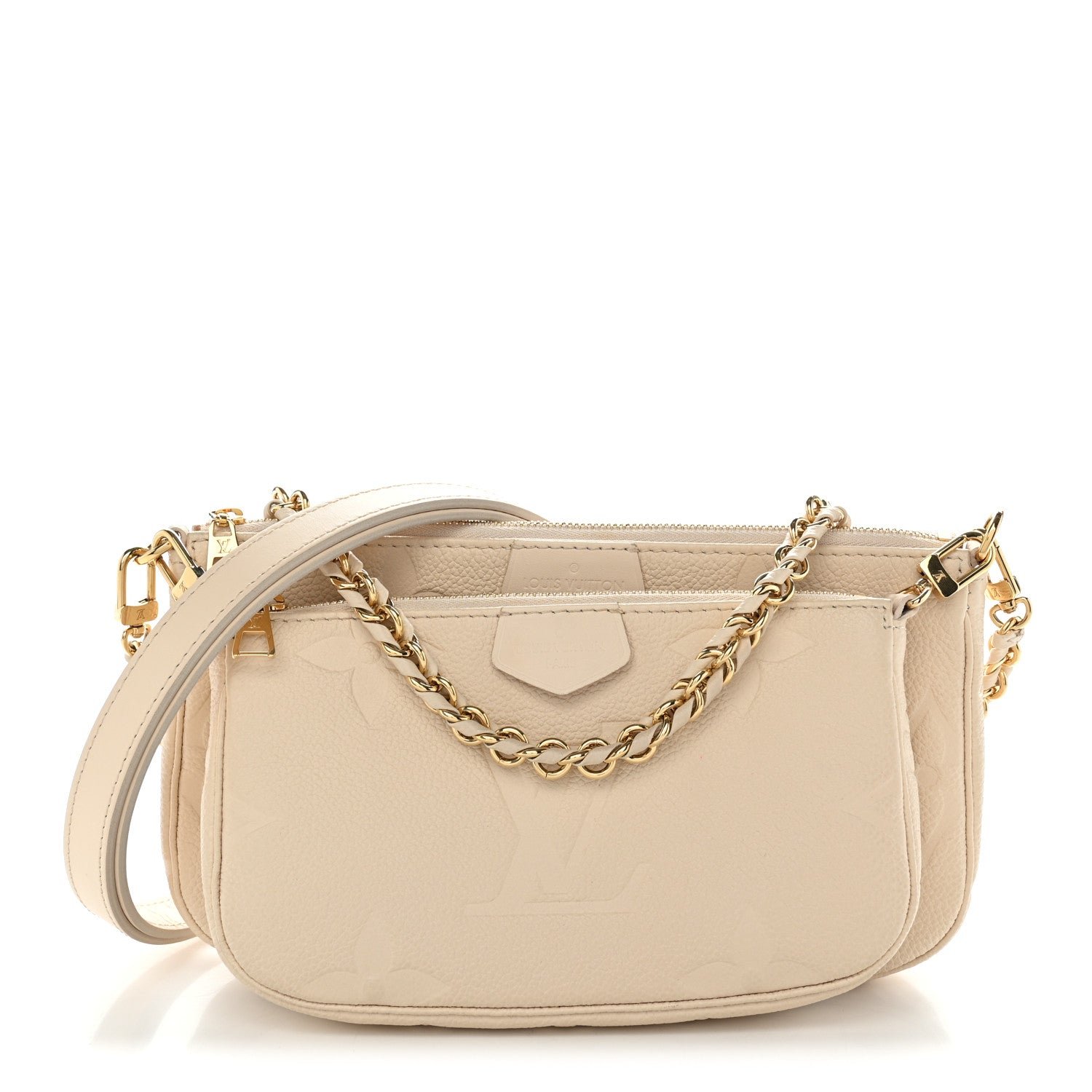Louis Vuitton Empreinte Monogram Giant Multi Pochette Accessories Cream