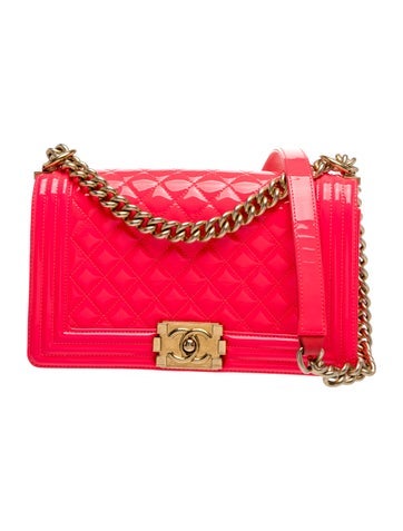 Paris-Seoul Medium Patent Boy Bag