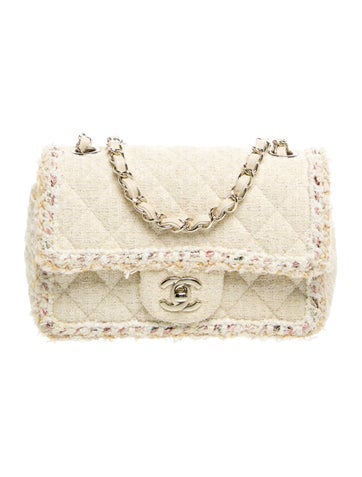 2026 Fantasy Tweed Rectangular Mini Classic Single Flap Bag