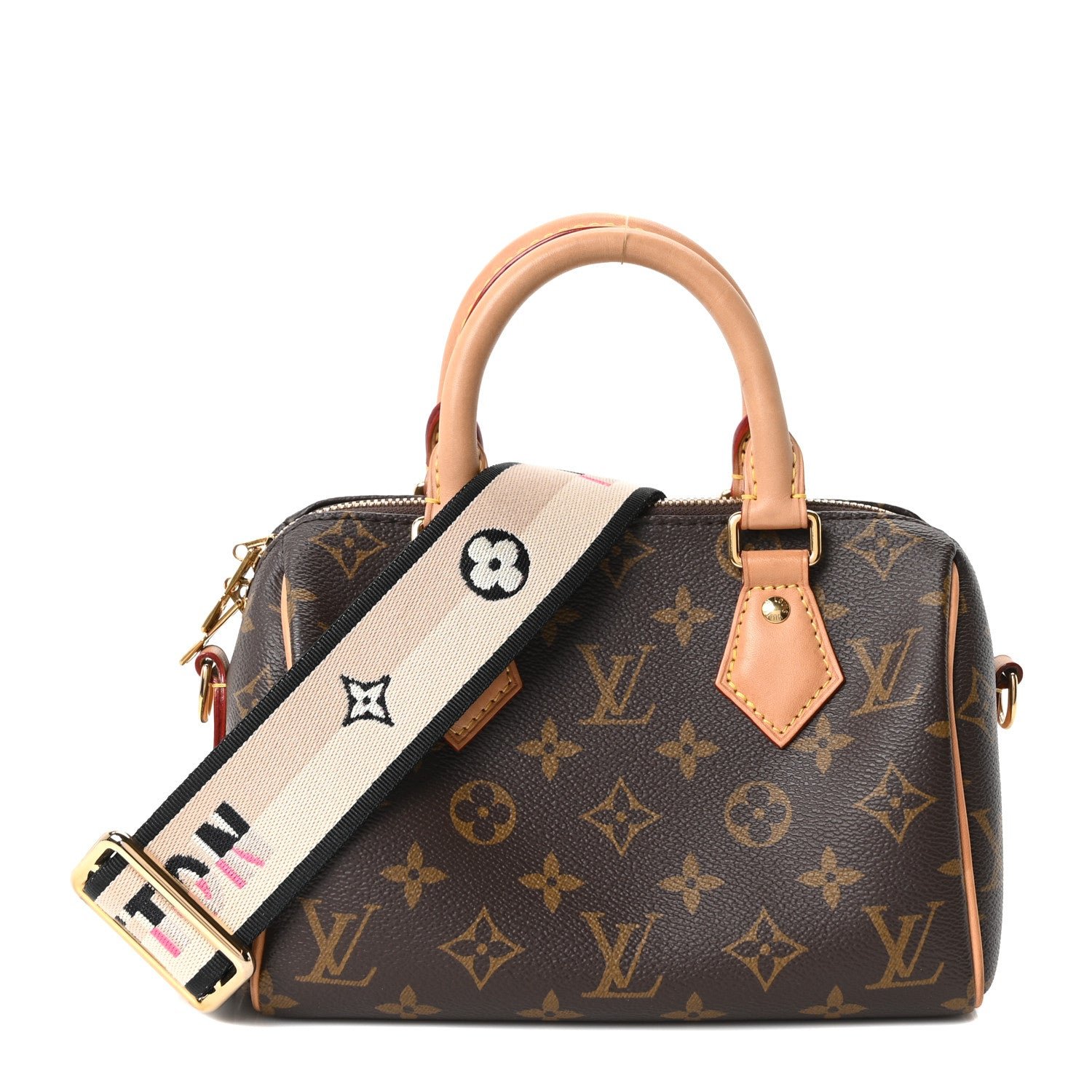 Louis Vuitton Monogram Speedy Bandouliere 20 Black