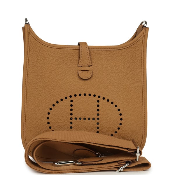 Hermes Hermes Evelyne 23 Biscuit Clemence Palladium Hardware