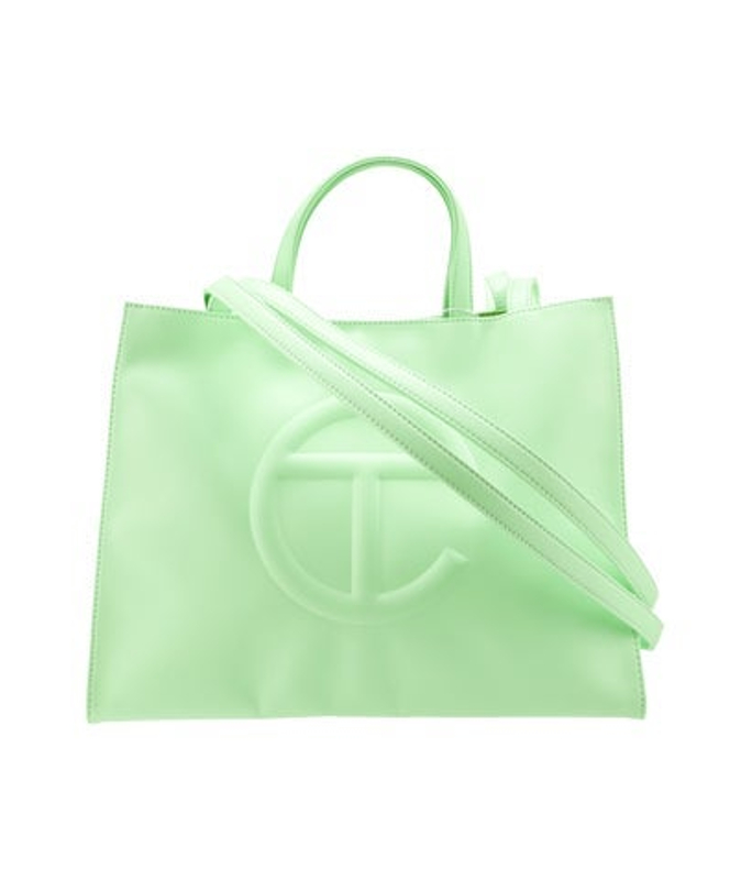 Telfar Vegan Leather Medium Double Mint Shopping Bag Medium