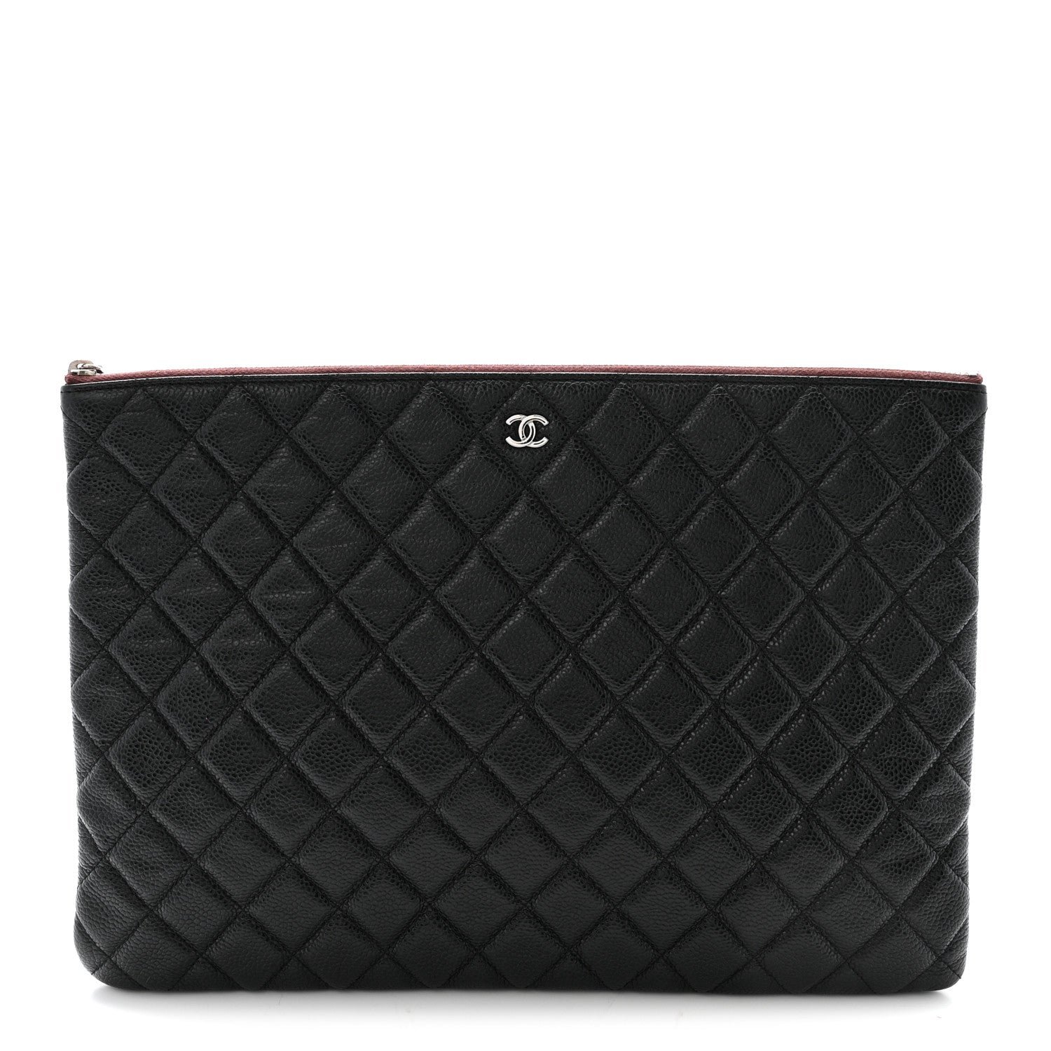 Chanel Caviar Quilted Large Cosmetic Case Black