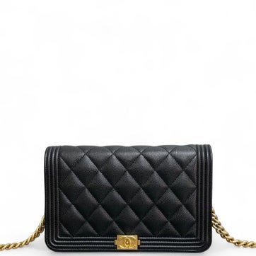 Calfskin Boy Wallet on Chain Mini