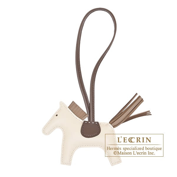 Hermes Rodeo charm PM Craie/Etoupe grey Agneau
