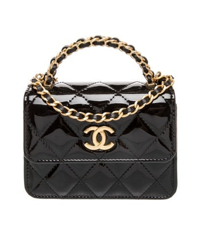 Chanel Micro Top Handle Clutch On Chain