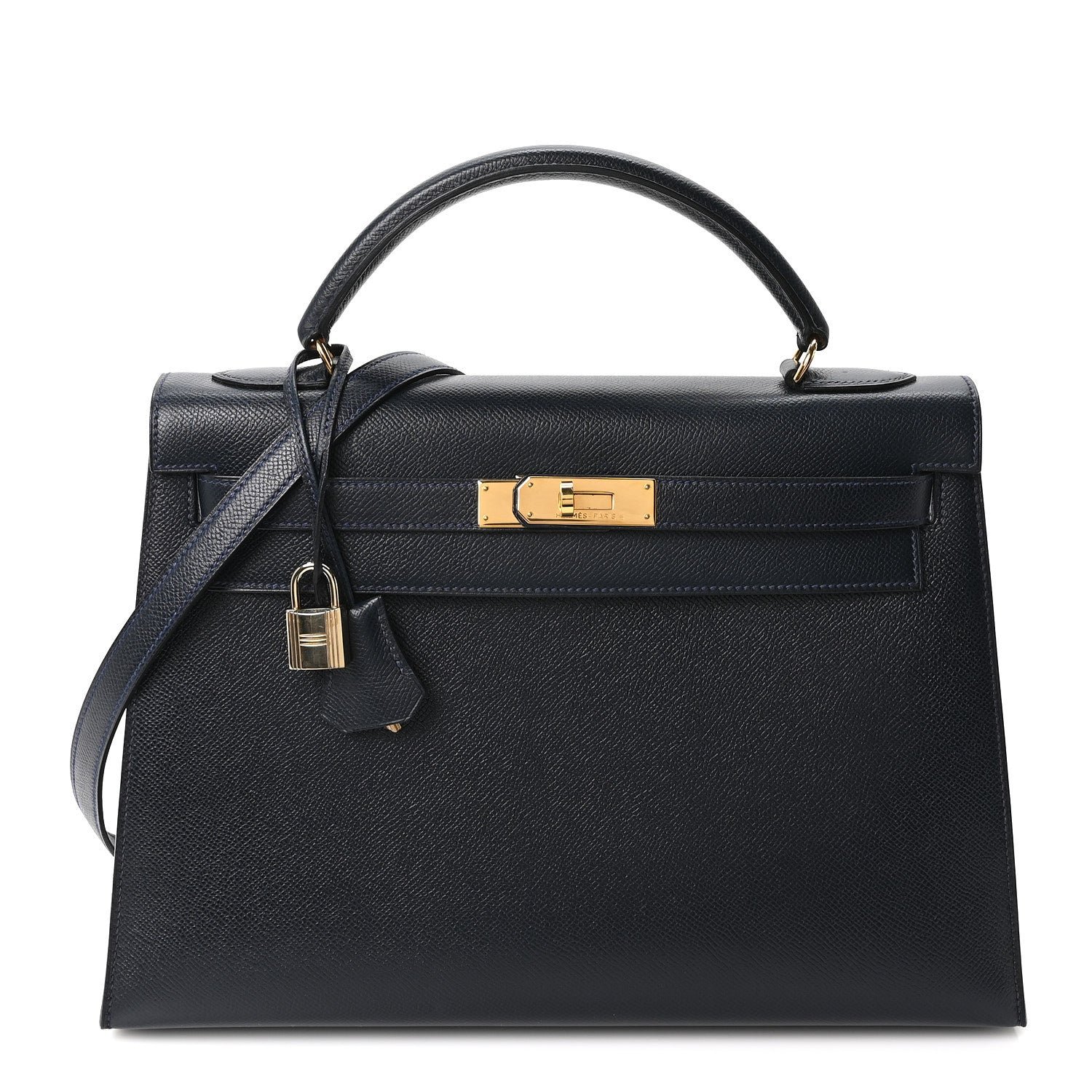 Hermes Courchevel Kelly Sellier 32 Bleu Marine