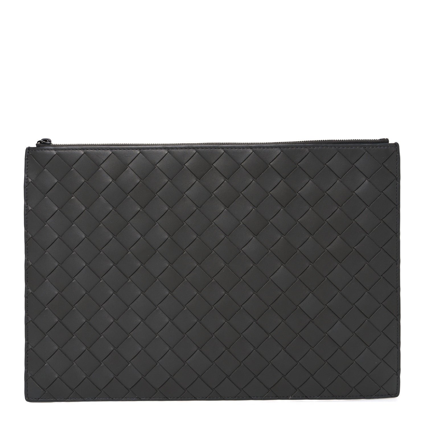 Bottega Veneta Calfskin Intarsio Document Case Grey