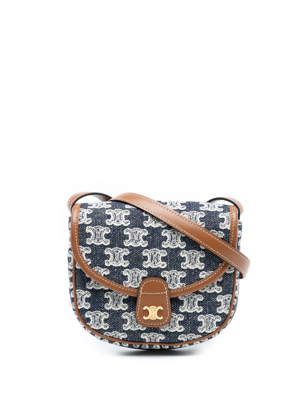 2021 Mini Triomphe Canvas and Calfskin Besace crossbody bag