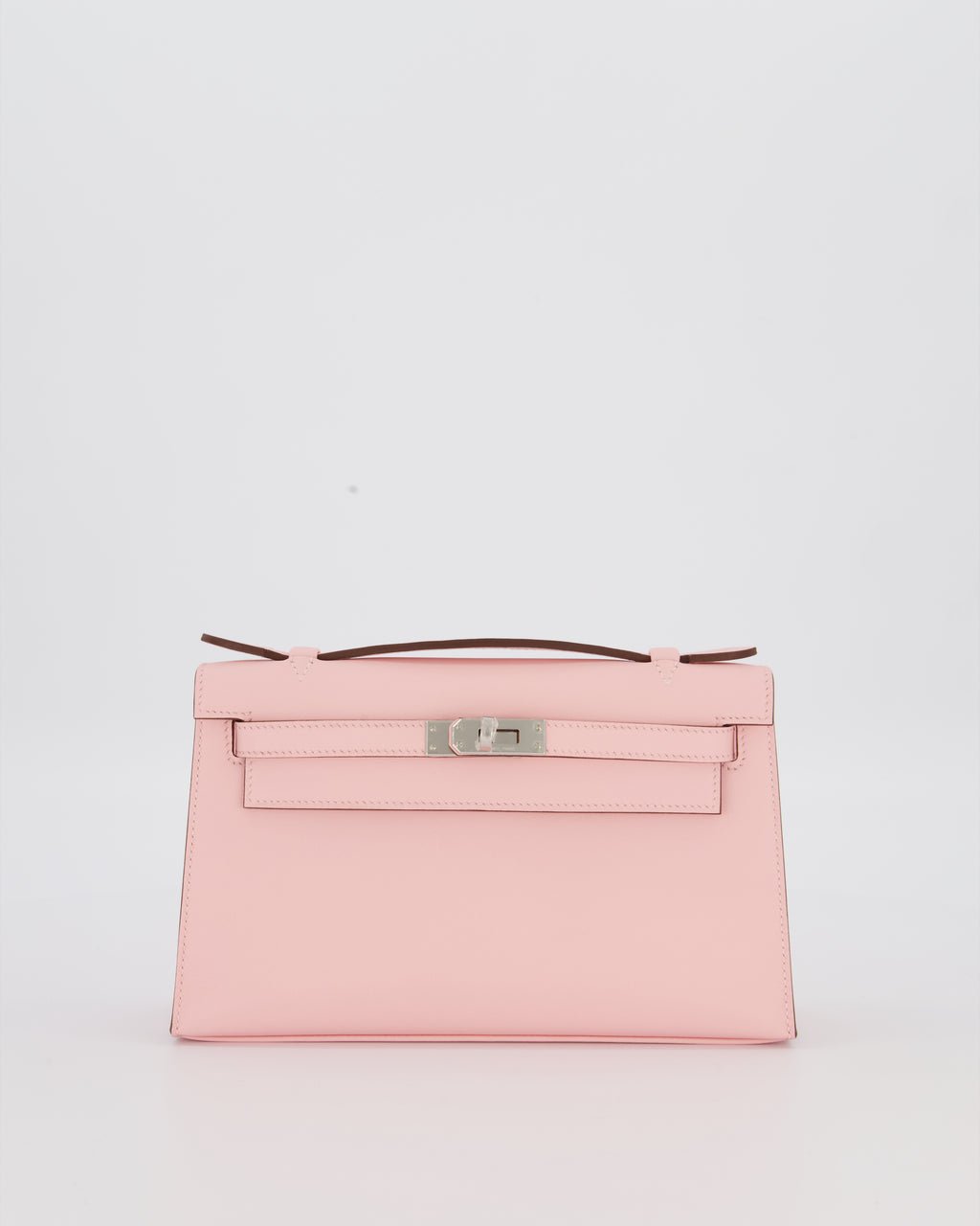 *HOT COLOUR* Hermès Mini Kelly Pochette Bag in Rose Sakura Swift Leather with Palladium Hardware