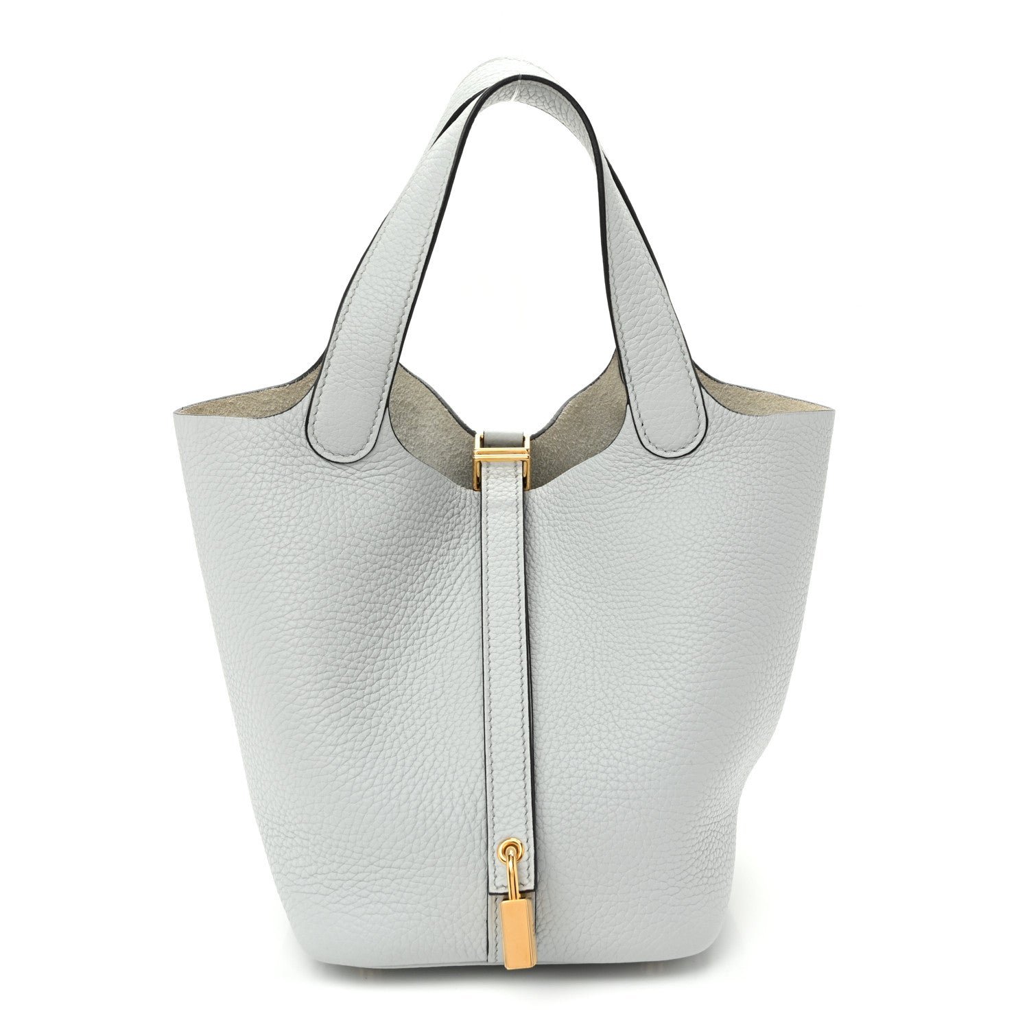Hermes Taurillon Clemence Picotin Lock 18 PM Bleu Pale