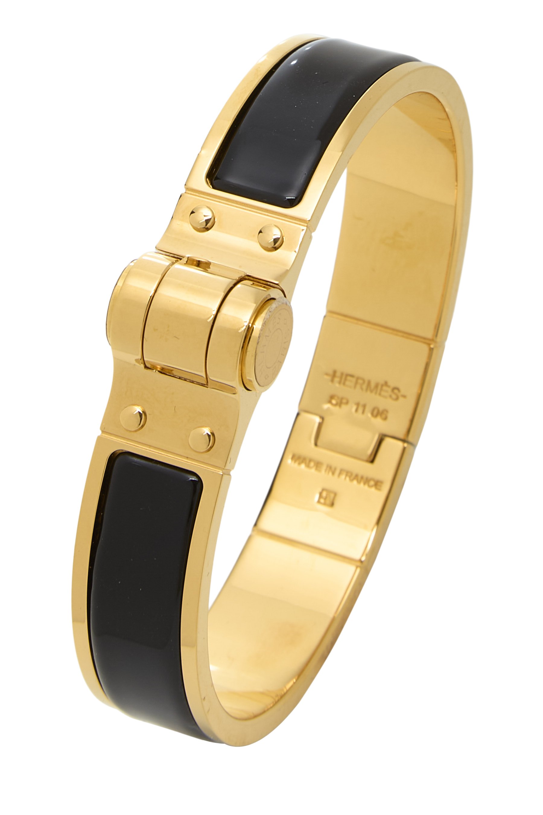 Black Enamel Charniere Uni Cuff Narrow PM