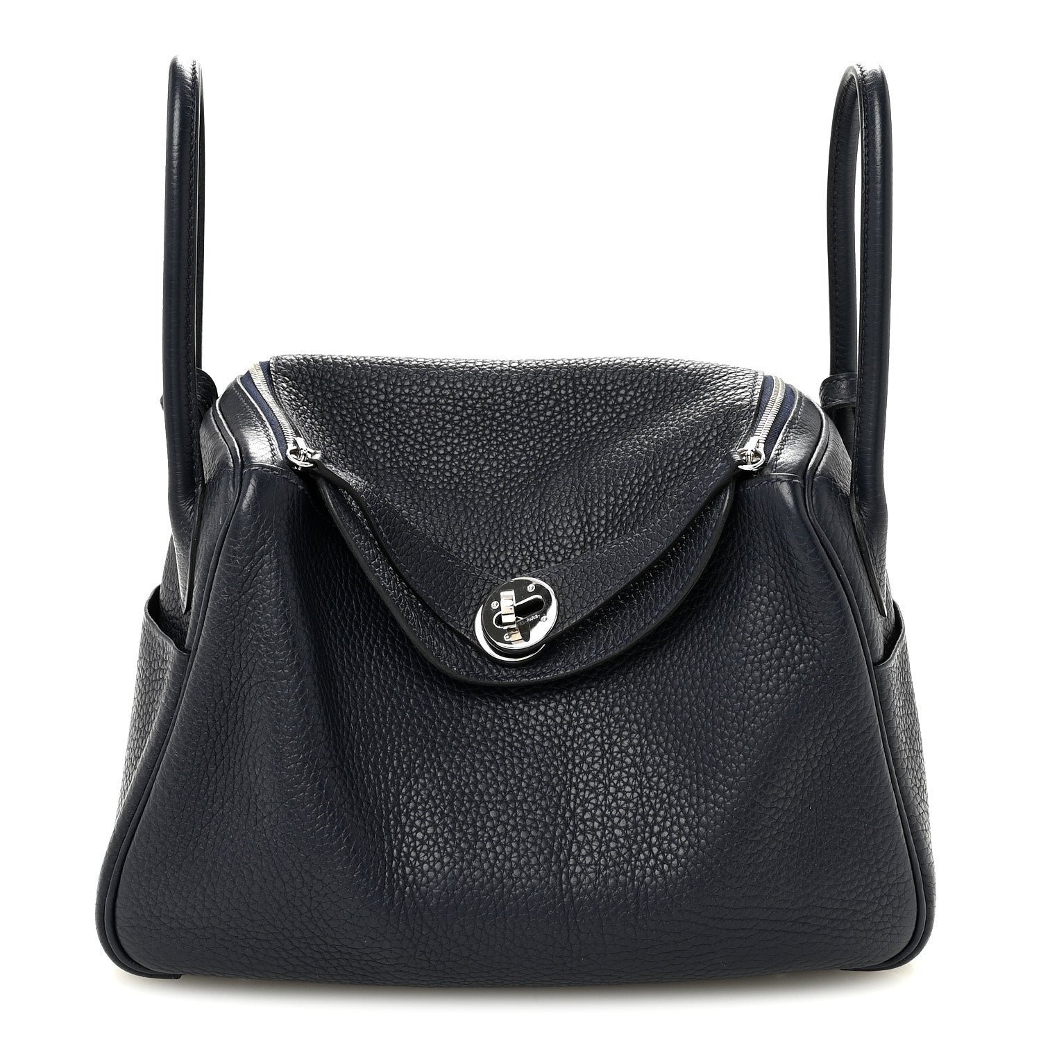 Hermes Hermes Taurillon Clemence Lindy 26 Bleu Nuit