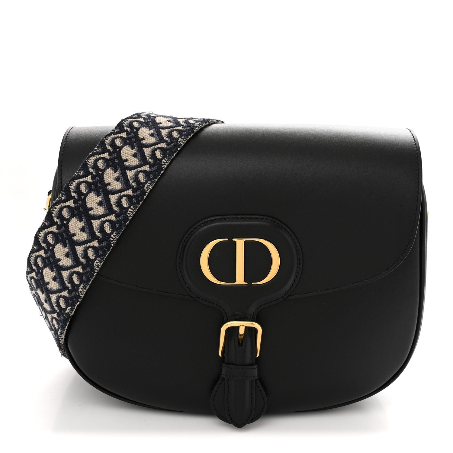 Christian Dior Box Calfskin Large Bobby Flap Black
