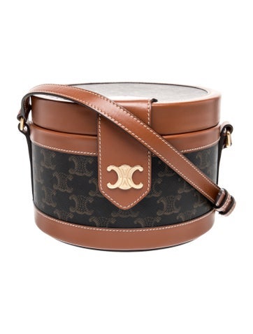 Leather Triomphe Tambour Bag Medium