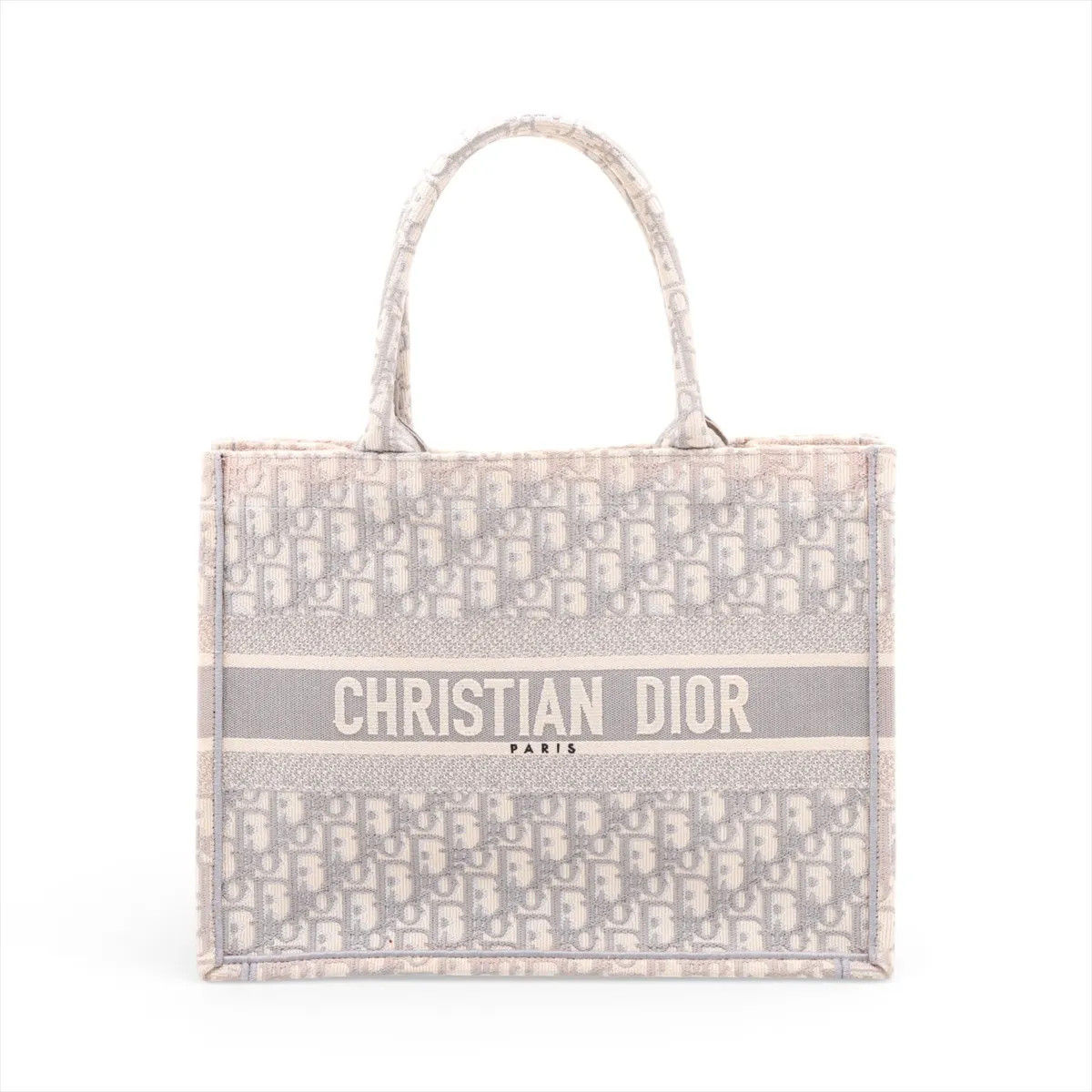 Christian Dior Oblique Book Tote Medium canvas Tote bag Gray