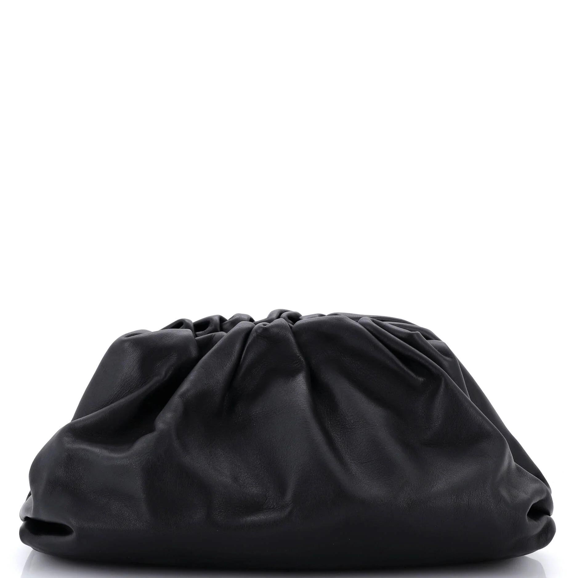 Leather clutch bag