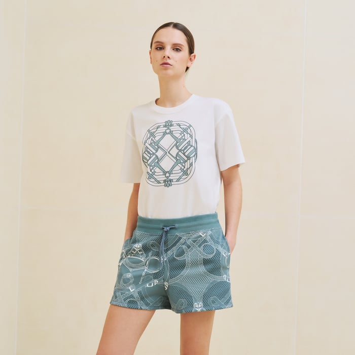 白 マキシtシャツ カルトゥッシュ 《馬銜》