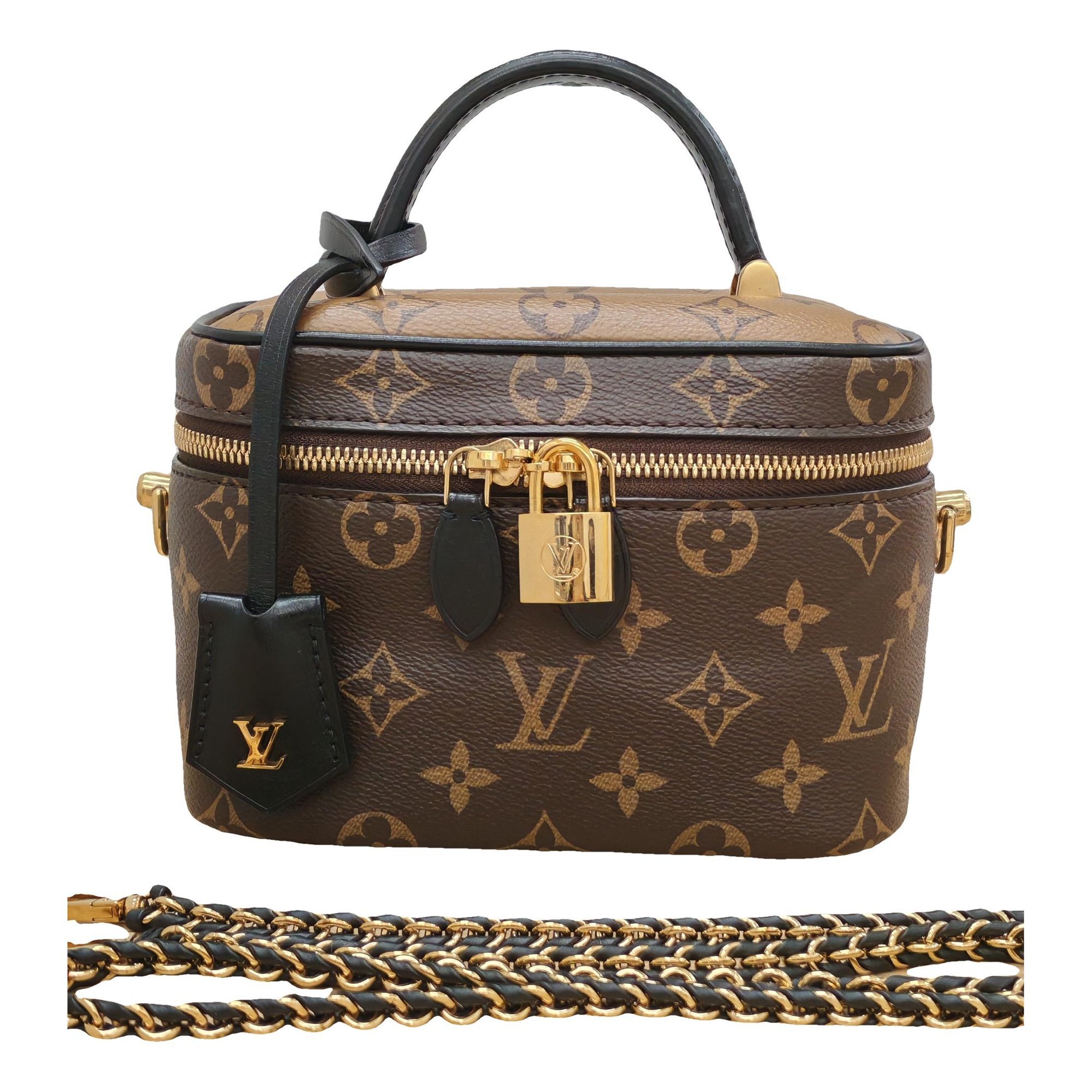 Vanity leather handbag