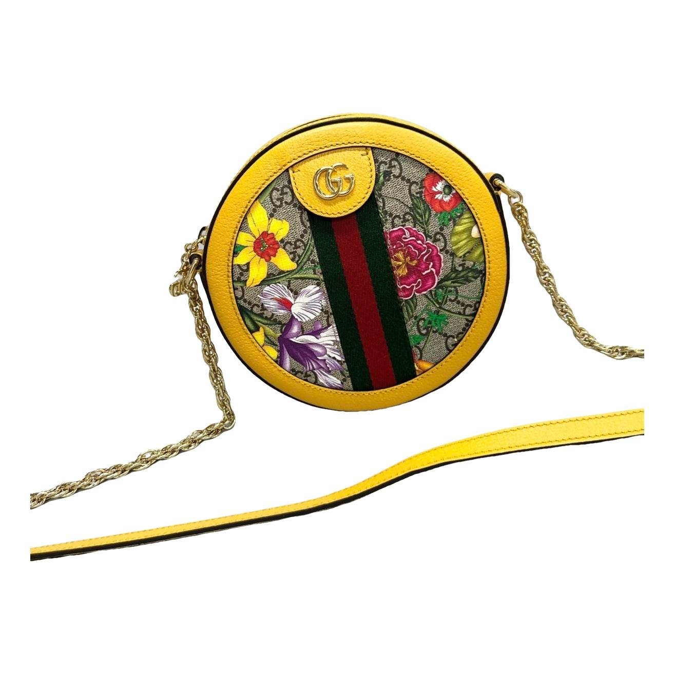 Ophidia Round leather handbag