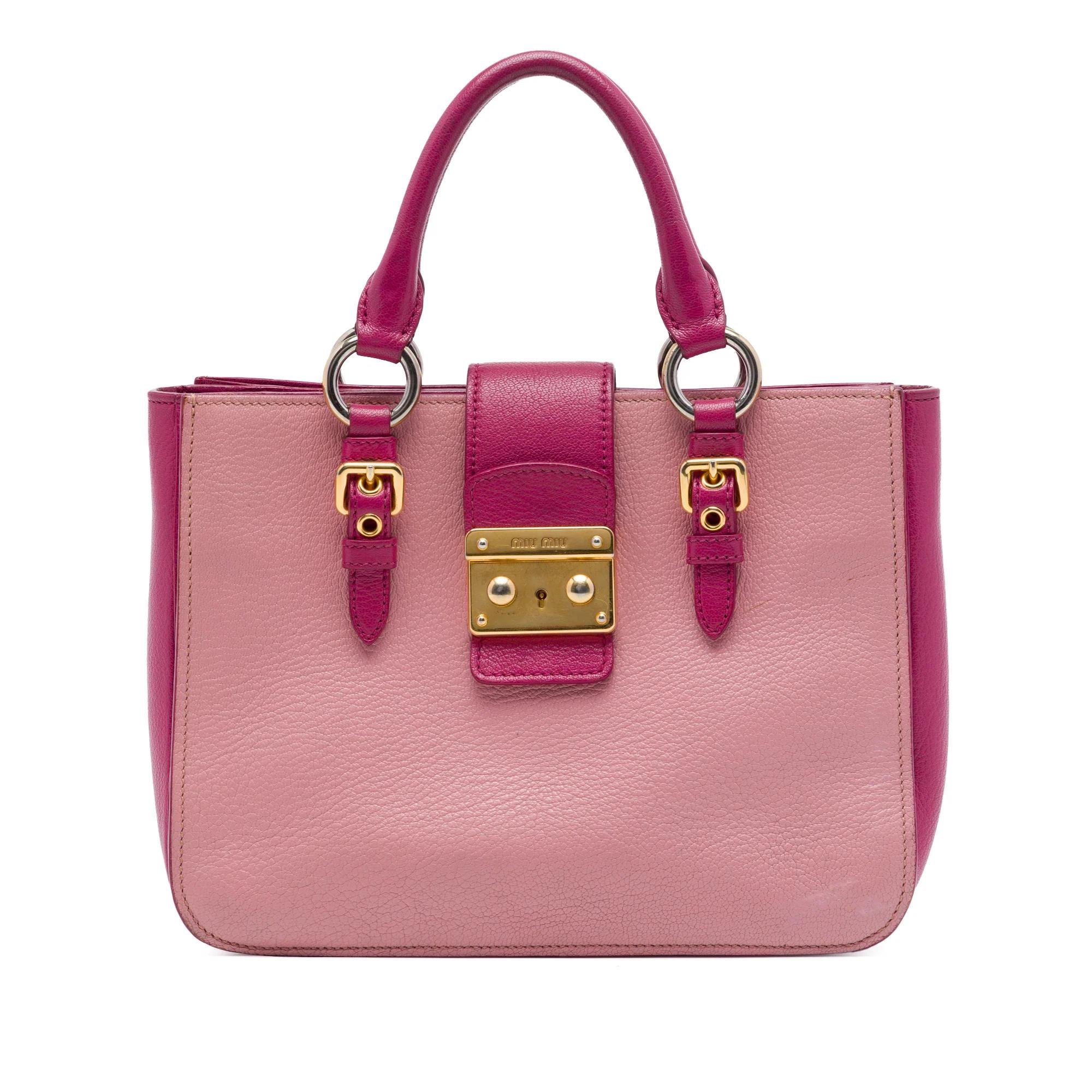 Madras leather handbag