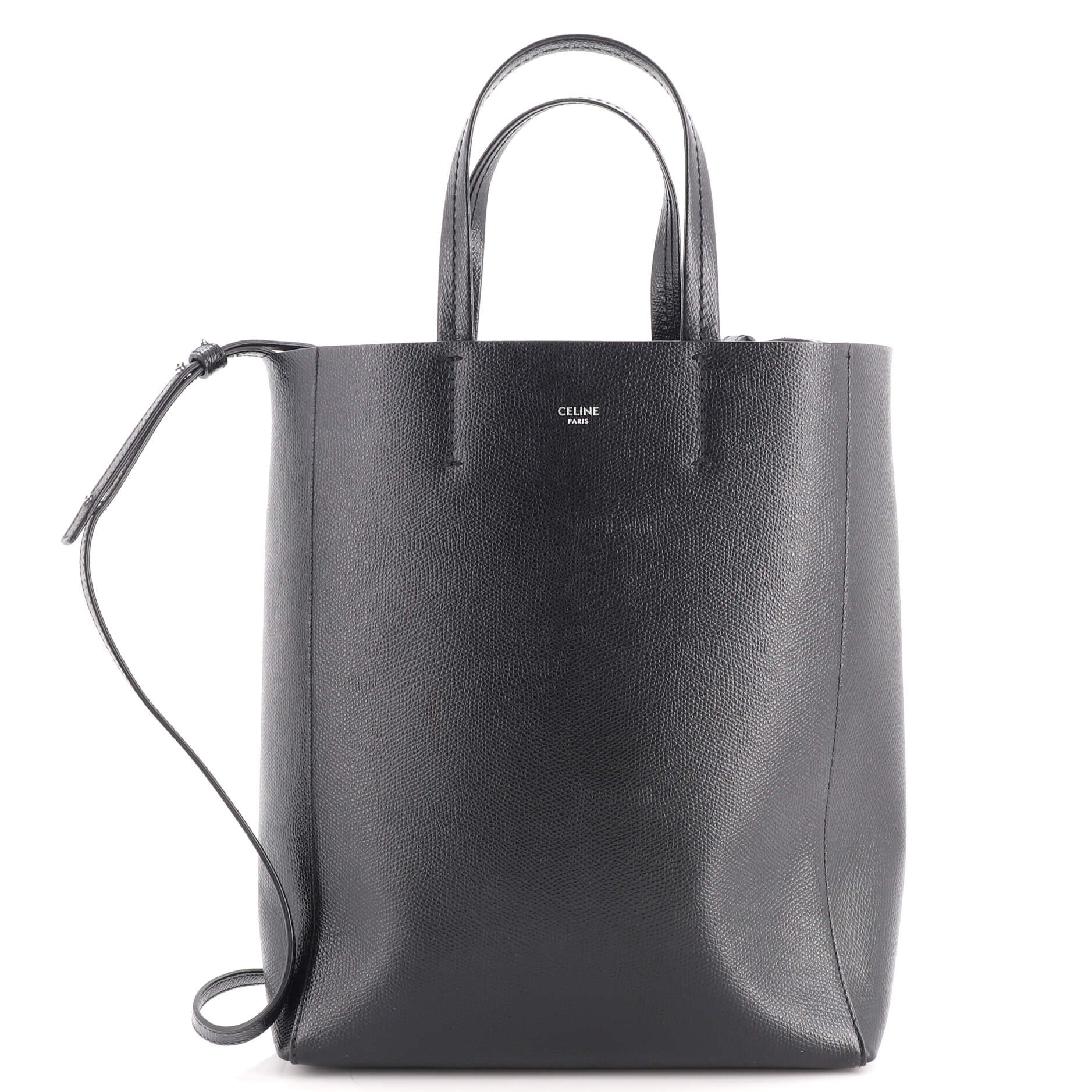 Vertical Cabas Tote Grained Calfskin Small