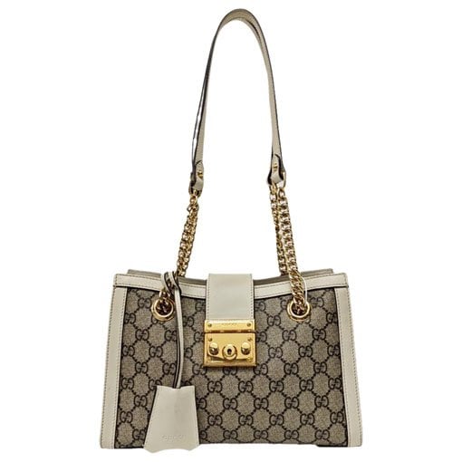Padlock leather handbag