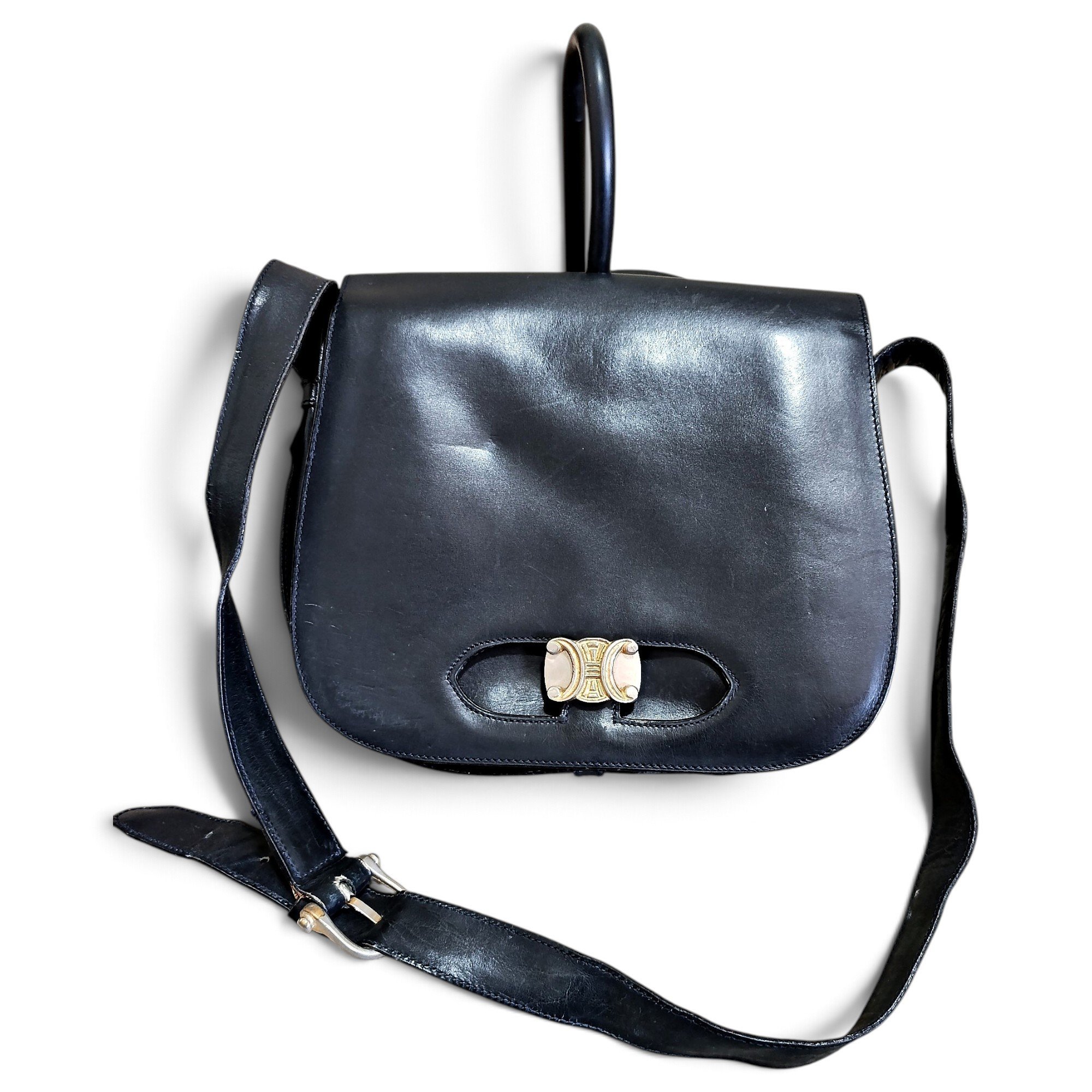 Triomphe leather crossbody bag